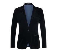 Cokbyavla Men's Colorful Allover Sequin Blazers,Silver Sequin Blazer for Women Mens 2 Piece Plaid Suit Shiny Mens Blue Velvet Blazer Big and Tall Christmas Suit 4XL Faux(1Black,4XL)