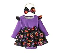 Cokbyavla My 1st Halloween Baby Girl Outfits, Infant Halloween Costume Girl Baby Clothes Ghost Romper Little Summer Dress Size 6-7 Black Infant 3-6 Months