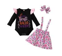 Cokbyavla My 1st Halloween Outfit, Girls Halloween Dress Little Funny Tutu Dress For Girls Sequin Outfit Layered Tulle Black Ghost Costume Kids Cod Big For Infant 9-12 Months