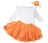 Cokbyavla My 1st Halloween Outfit, Kids Halloween Long Slevve Shirt Baby Girl Costume Newborn Pumpkin Romper Little Girls Summer Dresses Size 5-6 Newborn Baby gi Infant 6-9 Months