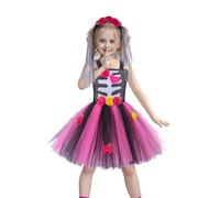 Cokbyavla My 1st Halloween Pumpkin Romper, Baby Girl Halloween Dresses Baby Girl Gift Girls Witch Costumes Bubble Sleeve Pumpkin Mesh Dress Big Girls Dress Midi Black Got(129Pink,3-4 Years)