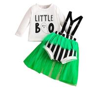Cokbyavla My 1st Halloween Pumpkin Romper, Halloween Costume For Toddler Girl Baby Girl Helloween Skirt Set Ghost Costume Kids Little Dress For Baby Shower Infant 3-6 Months