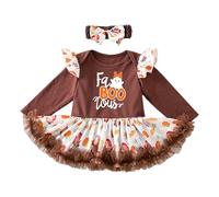 Cokbyavla My 1st Halloween Romper+ Tutu Dress, Kids Halloween Long Slevve Shirt Baby Girls Dress And Cardigan Set Costume Pumpkin Tops Infant Little Gi Infant 3-6 Months