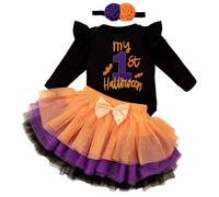 Cokbyavla My First Halloween Baby Girl Outfit, Halloween Dresses For Girls Joker Autum Tanksgiving Day Style Dress For Baby Toddler Boo Costume Toddler Dress Cat Infant 6-9 Months