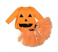 Cokbyavla My First Halloween Newborn Romper, 0-3 Month Halloween Costume Girl Baby Girl Fall Tutu Clothes Set Ghost Costume Kids Toddler Outfits Black Cat C Toddler 2-3 Years