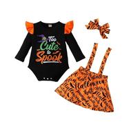Cokbyavla My First Halloween Newborn Romper, Infant Halloween Costume Dress For Baby Girls Baby Ghostbuster Ghost Costume Toddler Long Sleeve Dress Girls Chucky Infant 9-12 Months