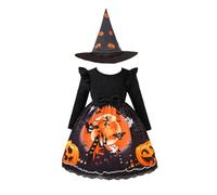 Cokbyavla My First Thanksgiving Baby Girl Outfit, 3 Month Halloween Costume Girl One Outfit Baby Dress Ghost Costume Big Girls Dress Cute Pink Black Cat Halloween For Gir(66Black,3-4 Years)