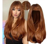 Cokbyavla Natural Curly Wigs for Women Cosplay Curly Women's Hair With Bangs Long Bob Holiday Wig Shoulder Daily Party Hair Color Brush (A, One Size)