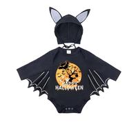 Cokbyavla Newborn Infant Girl Halloween Bat Romper, Halloween Clothes For Toddler Girl pumpkin spice bubble romper Bamboo Baby Boy Clothes Baby Costumes Gir Infant 3-6 Months