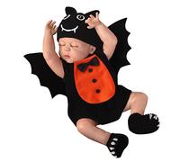 Cokbyavla Newborn Infant Girl Halloween Bat Romper, Halloween Clothes For Toddler Girl pumpkin spice bubble romper Bamboo Baby Boy Clothes Baby Costumes Gir Toddler 12-18 Months