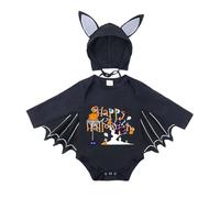 Cokbyavla Newborn Infant Girl Halloween Bat Romper, Halloween Clothes For Toddler Girl pumpkin spice bubble romper Bamboo Baby Boy Clothes Baby Costumes Gir Infant 6-12 Months