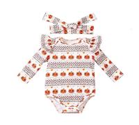 Cokbyavla Newborn Pumpkin Romper Dress, Halloween Dress For Girls Baby Girl Pumpkin Halloween Costume Baby Toddler Dresses 4T Girl Dalmatian Costume Fancy Infant 9-12 Months