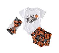 Cokbyavla Newborn Pumpkin Romper Dress, Halloween Dress For Girls Baby Girl Pumpkin Halloween Costume Baby Toddler Dresses 4T Girl Dalmatian Costume Fancy Infant 6-12 Months
