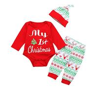 Cokbyavla Newborn Romper Skirts Set,First Mothers Day Baby Outfit Baby Girl Christmas Costumes Baby Girl Romper 3Pcs Set Baby Race Car Outfit New Born Xmas Outf(Red-37,12-18 Months)
