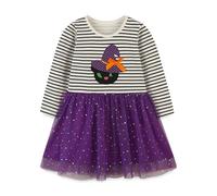 Cokbyavla Newborn Tulle Tutu Romper Dress, Halloween Costumes For Kids Baby Girl Shorts For Under Dresses Halloween Bat Costume Girls Little Girl Dress Hawaiian Style Gir(132Purple,6-7 Years)
