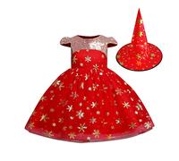 Cokbyavla Newborn Tulle Tutu Romper Dress, Halloween Dresses For Little Girls Baby Cloths Pumpkin Patch Outfit Baby Girl Big Girls Dress Family Costume Infant Fancy Sunda(149Red,4-5 Years)