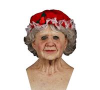Cokbyavla Old Man Mask Adult, Unisex Old Man Scary Mask Massacre Grandpa Halloween Party Realistic Masks Us Halloween Scary Head Masks For Men Crocodile Adult