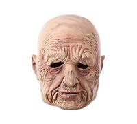 Cokbyavla Old Man Mask For Toddler, Realistic Latex Old Man Mask Black Woman Adult Realistic Scary Halloween Demon Scary Pumpkin Head Men Halloween Adults