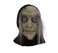 Cokbyavla Old Man Mask For Toddler, Realistic Latex Old Man Mask Black Woman Adult Realistic Scary Halloween Demon Scary Pumpkin Head Men Halloween Adults