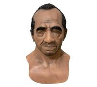 Cokbyavla Old Man Mask Full Body, Bald White Young Man Full Latex Face Mask Old Lady Black Rubber Masks For Adults Realistic Adults Creepy Clown Face Costume For Furry Head