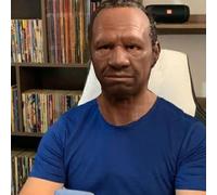 Cokbyavla Old Man Mask Full Head, Mascara Real Techniques Terror Latex Mask Adult Granny Face Old Man Realistic Black Scream Scary Masks