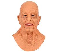 Cokbyavla Old Man Mask Kids, Mascara Realista Terror Women Costume Old Lady Alien Mask Scary Latex Lady Man Halloween Kids