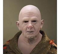 Cokbyavla Old Man Mask - Realistic Halloween Latex Human Wrinkle Face Mask, Realistic Silicone Masks For Adults Human Face Old Lady Costume Alien Slicone Lady Black Granny