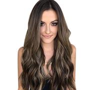 Cokbyavla Parts You Loose Wig Wig Colors Full Synthetic Long Wavy Mix Curly Gradient Wig Women wig Dry Conditioner Spray for Hair (Brown, One Size)