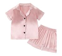 Cokbyavla Pink Silk Pjs,Unisex Kids Boys And Girl Birthday Spa Party Soft Sets Girls Shorts Pajamas Pjs Girls Bunny Sleepers For Baby Girl Size 10 Pajamas For Boy Kids Super Soft Pajamas For K