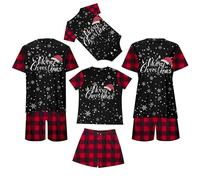 Cokbyavla Plaid Xmas Long Sleeve Pj Set, Pajama Family Matching Set Christmas Matching Couples Christmas Pajamas Couple Pajamas Sets Silky for Women Pajam(Adult,L)