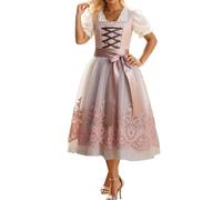 Cokbyavla Plus Size Oktoberfest Fraulein Costume for Women, Off-Shoulder Oktoberfest Bavarian Beer Outfit Women Medieval Costume Womens Plus Size Womens Lederhosen Gothic Victorian Dr M