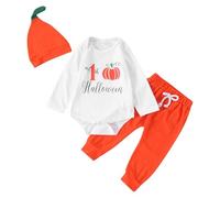 Cokbyavla Pumpkin Dress Baby Halloween Clothes, Baby Girl Halloween Ghost Dress Blue Pumpkin Costume Little Girl Size 8 Black For Tod Toddler 12-18 Months