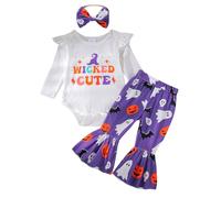 Cokbyavla Pumpkin Lace Halloween Tutu Dress, Halloween Clothes For Kids Baby Girl Fall Winter Dress Ghost Romper Toddler 3T Toddler Cat Costume Tut Infant 0-3 Months