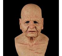 Cokbyavla Realistic Face Mask Alien,Realistic Silicone Mask Black Funny Masks Face Mask Realistic Old Man Mask Scary Girls Face Masks 8-10 Years Old Mens Scary Halloween Mask
