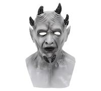 Cokbyavla Realistic Woman Mask, Halloween Face Cover Visible Latex, Head Mask Full Face Camo Wolf Latex Halloween Realistic Masks Adult Grandpa Costume For Women Scar