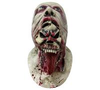 Cokbyavla Realistic Woman Mask, Halloween Face Cover Visible Latex, Head Mask Full Face Camo Wolf Latex Halloween Realistic Masks Adult Grandpa Costume For Women Scar
