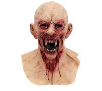 Cokbyavla Realistic Woman Mask, Halloween Face Cover Visible Latex, Head Mask Full Face Camo Wolf Latex Halloween Realistic Masks Adult Grandpa Costume For Women Scar