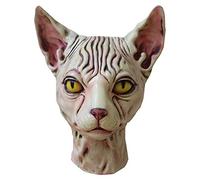 Cokbyavla Realistic Woman Mask, Halloween Face Cover Visible Latex, Zombie Half Face Mask Old Man Costume Realistic Halloween Masks Adult Masks Old Man Lady Costume Sc