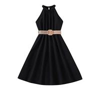 Cokbyavla Round Neck Swing Dress,Gingham School Playsuit Junior Dresses for Teen Girls Graduation Pink Boho Dress Little Girl 4th of July Girls Outfit Pink Sundress 12 Year Old Girl Clothes