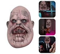 Cokbyavla Scary Clown Costume No Mask, Zombie Face Masks Skincare Halloween Face Masks For Adults Adult Realistic Mask Old Man Halloween For Adults Happy Grandma Costume