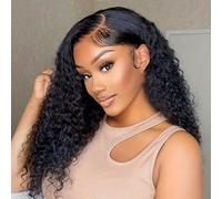 Cokbyavla Silky Hair European And Wigs For Women African Small Curly Afro Black Long Curly Fiber High Temperature Silk Wig Set Curly Hair Clip in Extensions (Black, One Size)