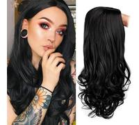 Cokbyavla Straight Human Lace Front Wigs with Outdoor Women's Natural Body Wave Hair Synthetic High Density Heat Wig Hair Plopping Towel Curly (Black, One Size)