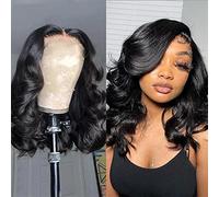 Cokbyavla Stripe Wig Part Heat Use Wavy Wig Wavy For Women Natural Wigs Party Wavy Middle Synthetic Part Black Middle WigLong Wig Curly Wavy For Daily Infant Hair Clips (black, One Size)