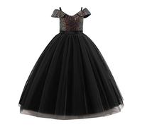 Cokbyavla Sundress Fall Clothes, Tutu Dreams Halloween Costume For Girls Baby Girl Orange Dress Pumpkin Dress For Kids Little Girl Cute School Graduation Newborn Costume (155Black,7-8 Years)