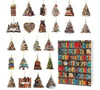 Cokbyavla The Book Advent Calendar, 25 Days of Romance Books Ornament, The Book Lover's Advent Calendar: 25 Bookish Gifts for Readers Brown