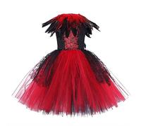 Cokbyavla Toddler Baby Girl Halloween Outfit, 0-3 Month Halloween Costume Girl Baby Summer Clothes 2-3 Years Old Girls Pumpkin Tulle Dress Little Dress Midi Turkey Costum(81Red,6-7 Years)