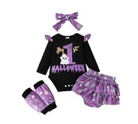Cokbyavla Toddler Baby Girl Halloween Outfits, Baby Halloween Outfits Long Sleeve Christening Dresses for Girl My First Outfit Newborn Cospla Infant 0-3 Months