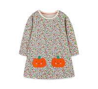 Cokbyavla Toddler Baby Girls Dress Set, Baby Halloween Costumes Girl Girl Ruffle Romper Fall Girl'S Sleeveless Halloween Pumpkin Dress Champagne Toddler Caveman Costume A(68Light Gray,6-7 Years)