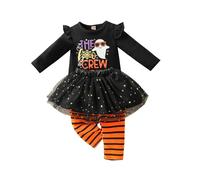 Cokbyavla Toddler Girl Halloween Pumpkin Dresses, Baby Girl Halloween Romper Strawberry Shortcake Dresses for Baby Unisex Boo Ghost Costume Toddler Par 2-3 Years
