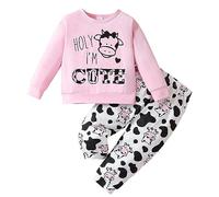 Cokbyavla Toddler Girls Letter Print Long Sleeve Sweatshirt,Fall Outfit Toddler Girl Baby Fall Winter Dress Outfits Little Girl Outfits 4-5T Toddler Girl Clothes 4T Kids Outfits Cute Clothes F